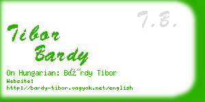 tibor bardy business card